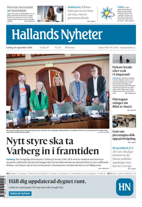 Cover of Hallands Nyheter