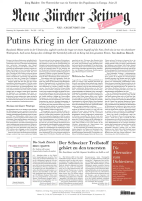 Cover of Neue Zurcher Zeitung