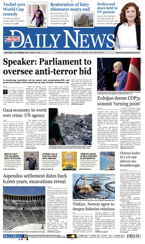 Cover of Hurriyet Daily News & Economic Review