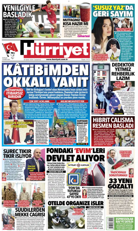 Cover of Hurriyet