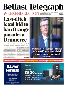 Cover of Belfast Telegraph