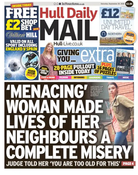 Cover of Hull Daily Mail