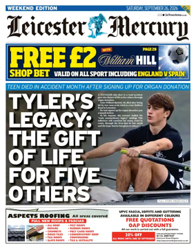 Cover of Leicester Mercury