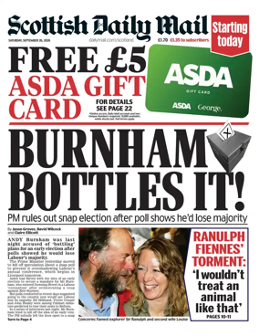 Cover of Scottish Daily Mail