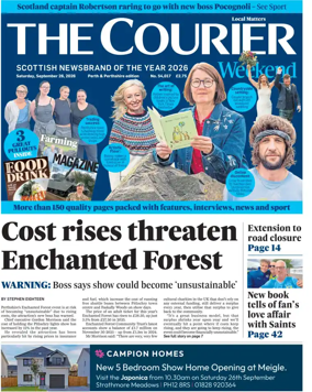 Cover of The Courier & Advertiser (Perth and Perthshire Edition)