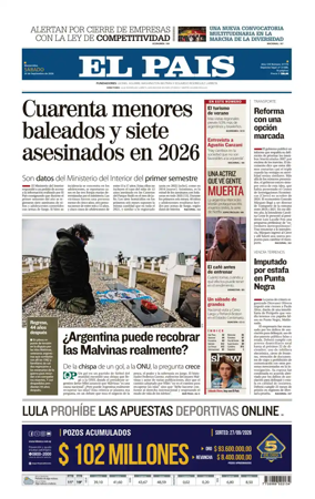 Cover of El Pais (Uruguay)