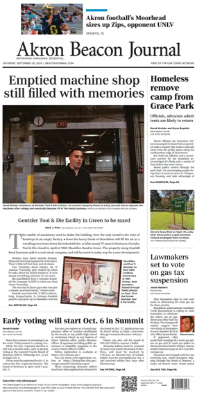Cover of Akron Beacon Journal