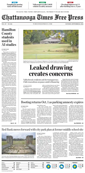 Cover of Chattanooga Times Free Press