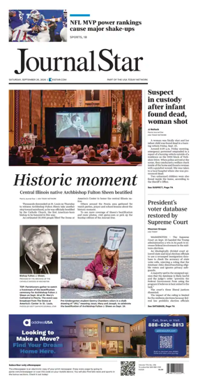 Cover of Journal Star (Peoria)