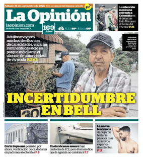 Cover of La Opinion