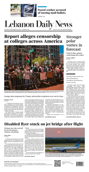 Cover of Lebanon Daily News