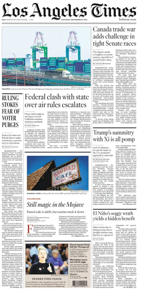 Cover of Los Angeles Times