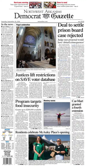 Cover of Northwest Arkansas Democrat-Gazette
