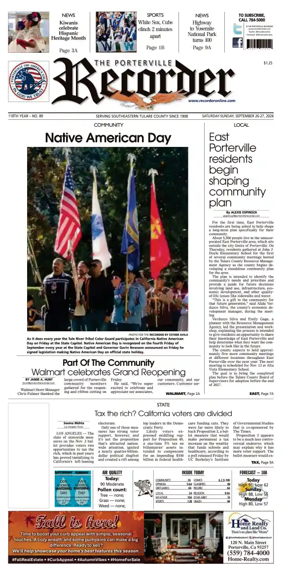 Cover of Porterville Recorder