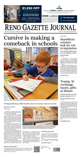 Cover of Reno Gazette Journal