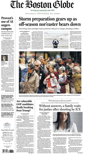 Cover of The Boston Globe