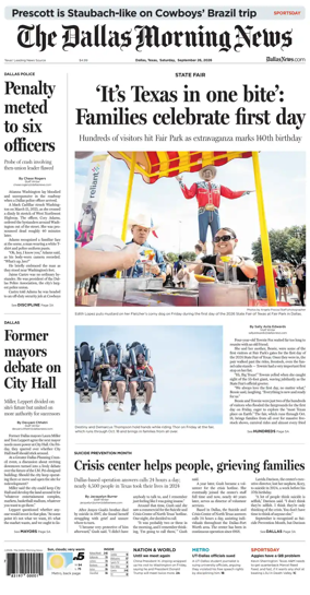 Cover of The Dallas Morning News