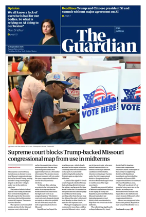 Cover of The Guardian (USA)