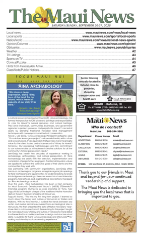 Cover of The Maui News - Weekender