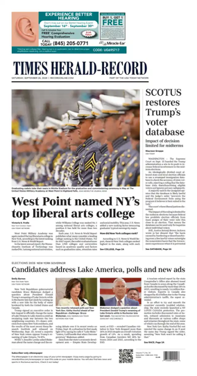 Cover of Times Herald-Record