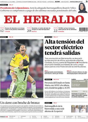 Cover of El Heraldo (Colombia)