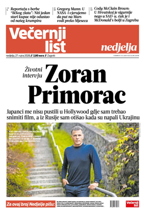 Cover of Vecernji list - Zagreb