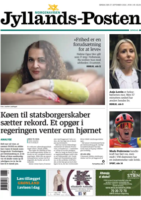 Cover of Jyllands-Posten Sondag