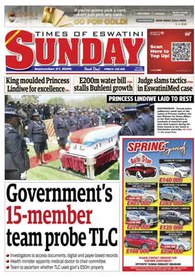 Cover of Times of Eswatini Sunday