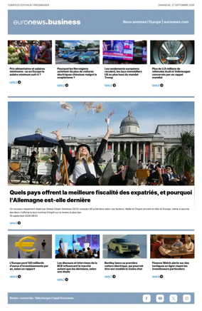 Cover of Euronews Business (French)
