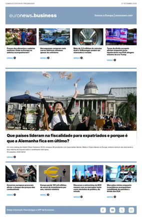 Cover of Euronews Business (Portuguese)