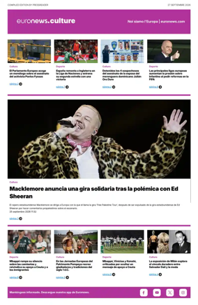 Cover of Euronews Culture and Sport (Spanish) Compiled Edition