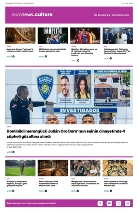 Cover of Euronews Culture and Sport (Turkish) Compiled Edition