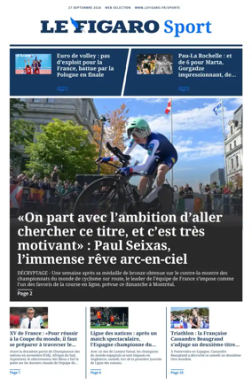 Cover of Le Figaro Sport
