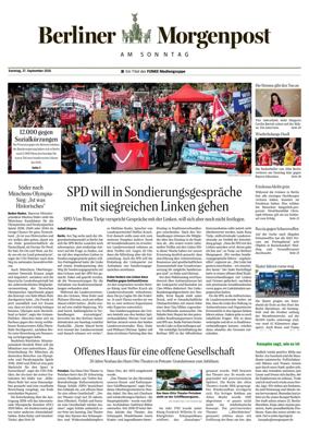 Cover of Berliner Morgenpost am Sonntag