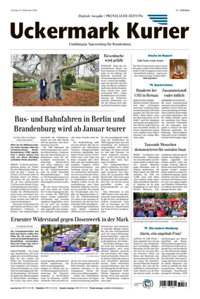 Cover of Prenzlauer Zeitung