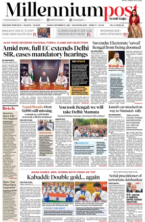 Cover of Millennium Post (Kolkata)