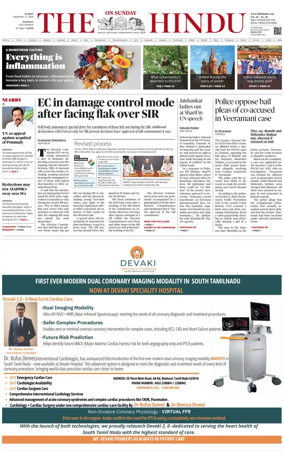 Cover of The Hindu (Madurai)