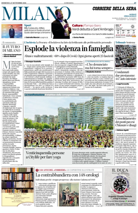 Cover of Corriere della Sera (Milano)