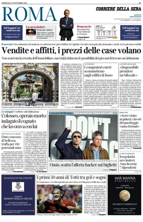 Cover of Corriere della Sera (Roma)