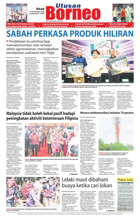 Cover of Utusan Borneo (Sabah)