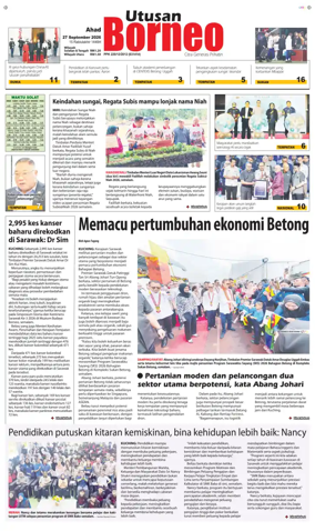 Cover of Utusan Borneo (Sarawak)