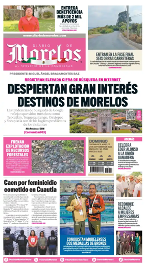 Cover of Diario de Morelos