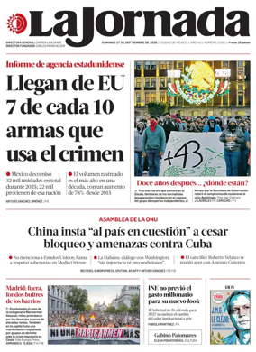 Cover of La Jornada