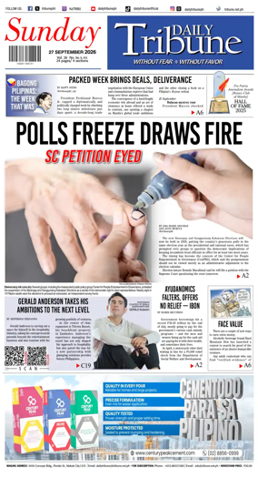 Cover of Daily Tribune (Philippines)