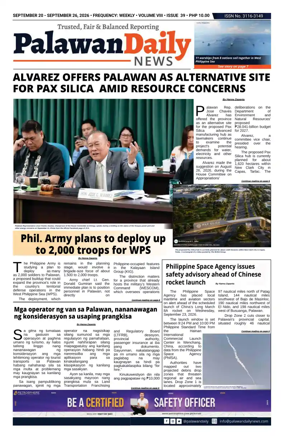 Cover of Palawan Daily News