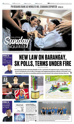 Cover of Philippine Daily Inquirer