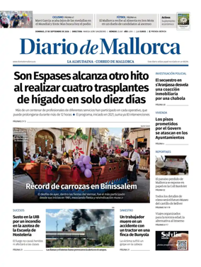 Cover of Diario de Mallorca