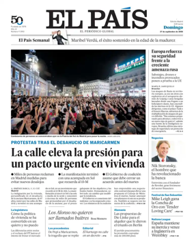 Cover of El Pais Madrid