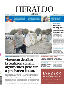 Cover of Heraldo de Aragon