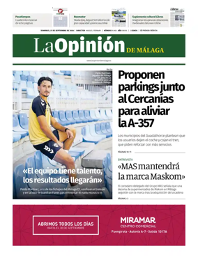 Cover of La Opinion de Malaga